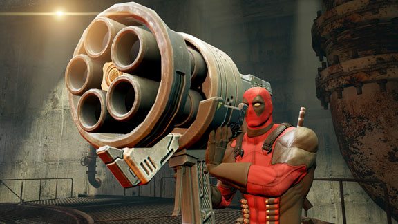 Deadpool: Eheheh...  Grosso, lungo e potente!! Ah, si, anche il cannone che ho sulla spalla non è male...