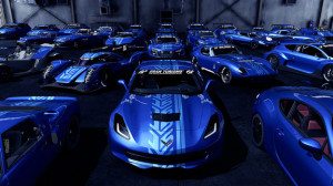 Un garage di auto blu elettrico, perché no?