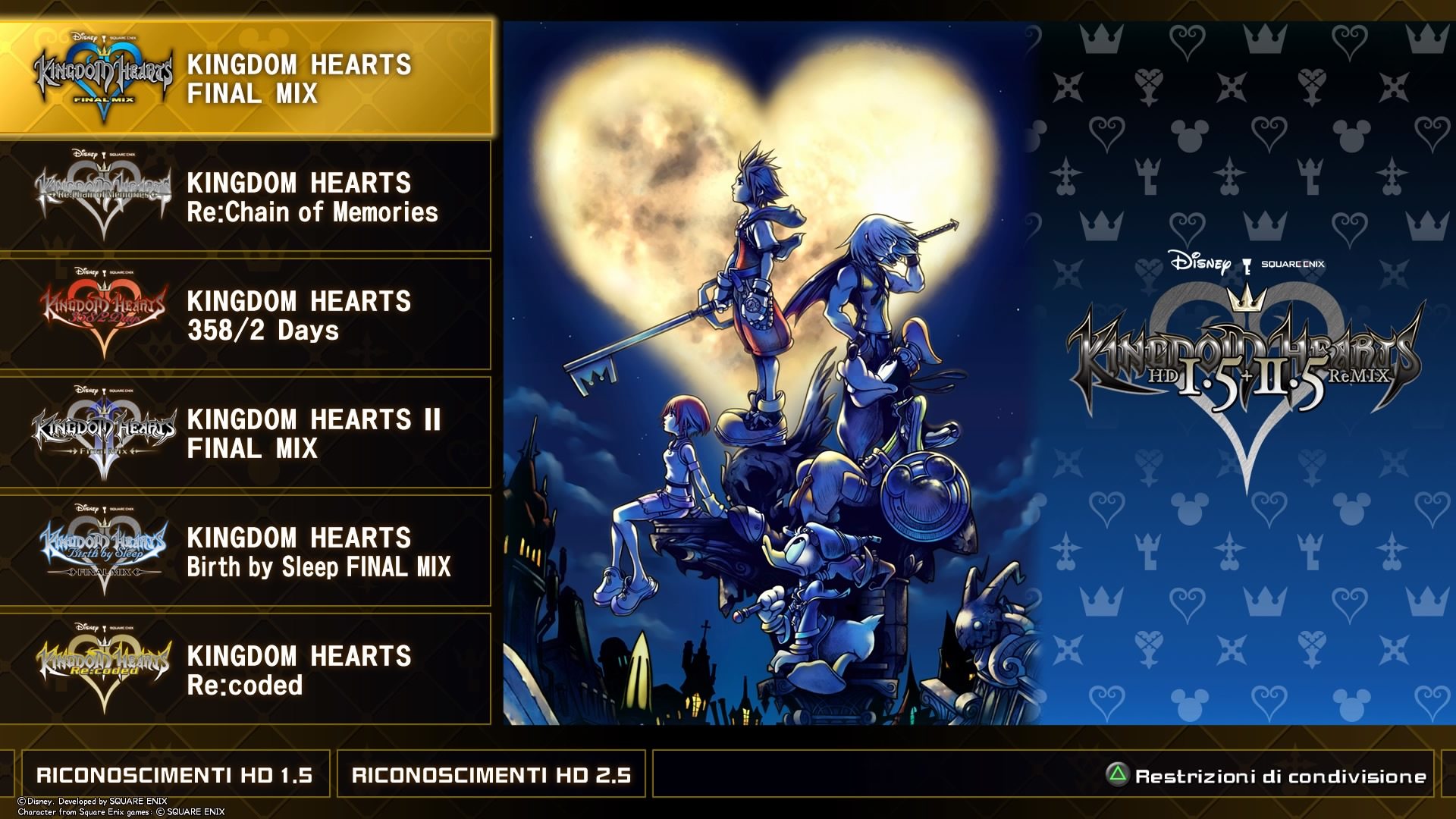 Kingdom Hearts 1.5HD & 2.5HD ReMIX