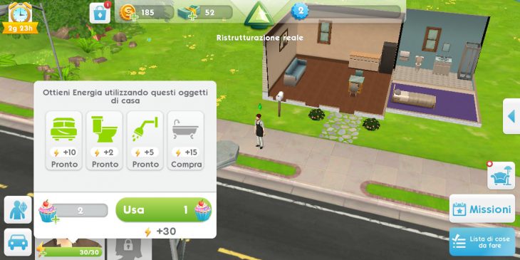 The Sims Mobile ricaricare energia