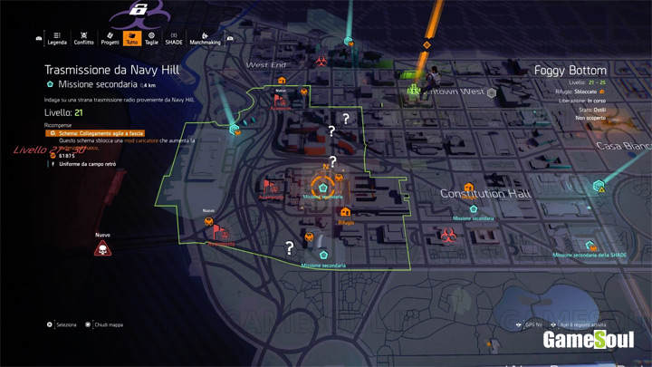 Risultati immagini per the division 2 mappa per livelli