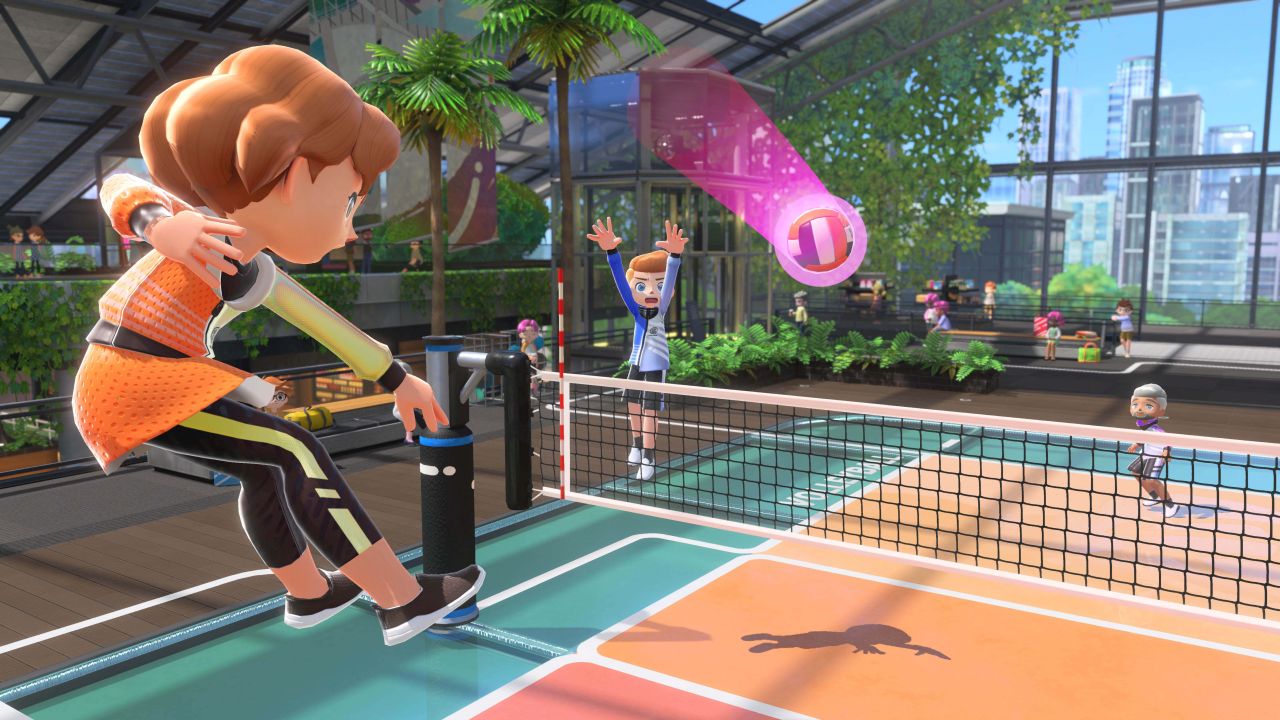 Il volley di Nintendo Switch Sports, Nintendo Switch Sports divertentissimo in multiplayer anche per i bambini