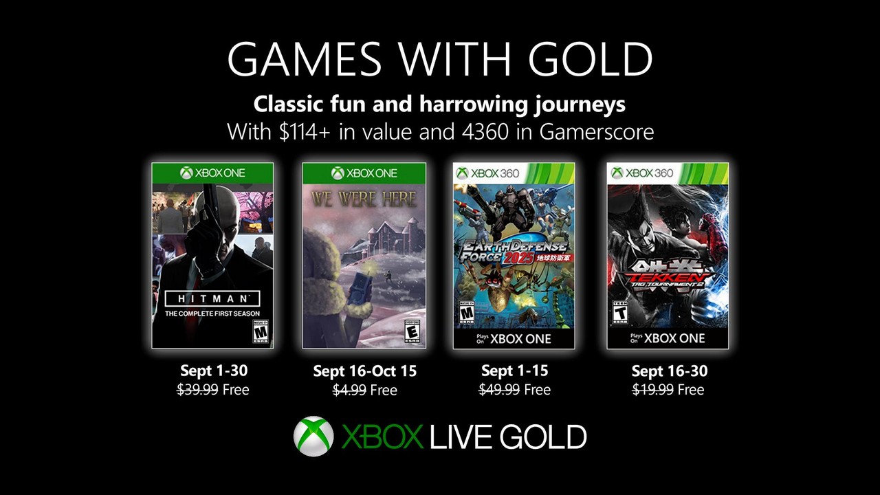 Games with Gold settembre