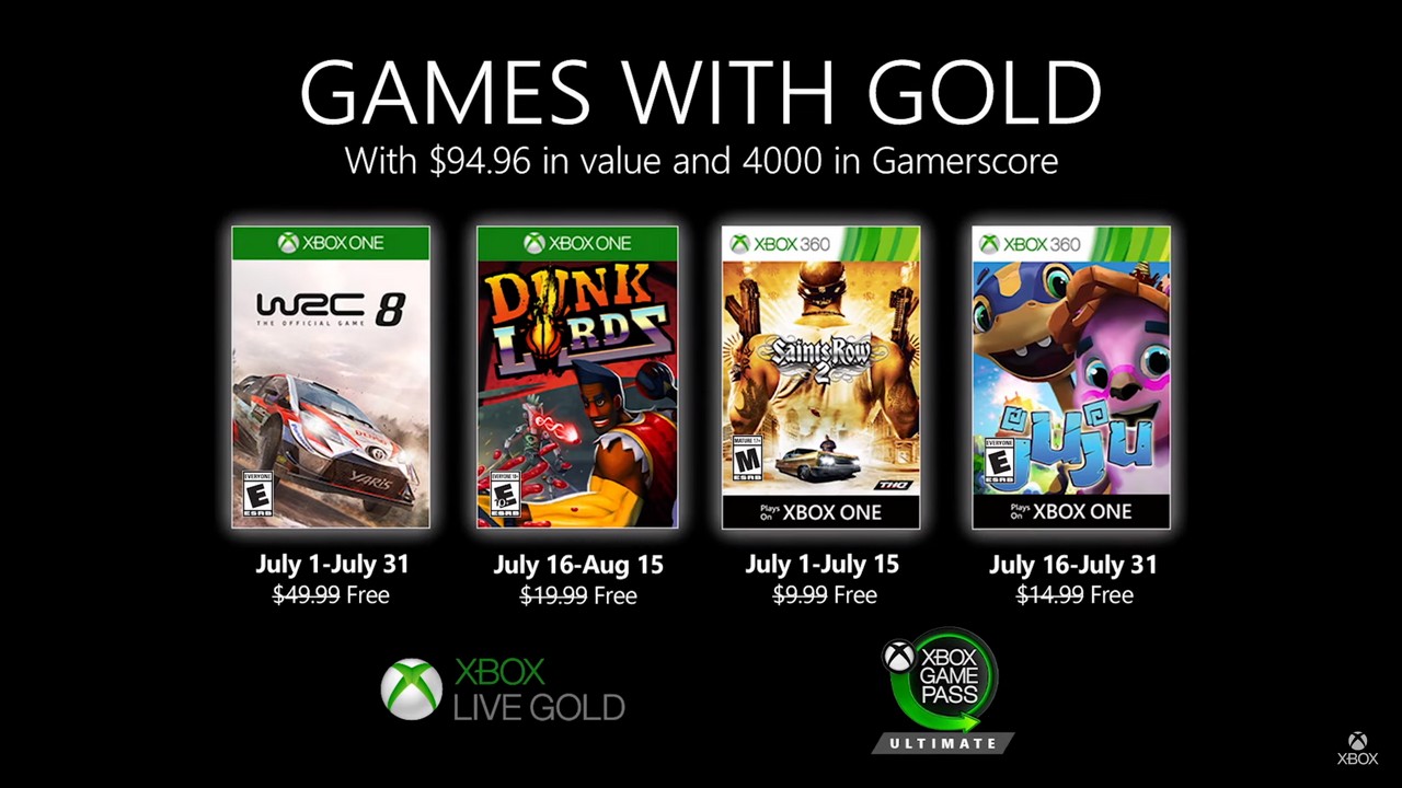 Games With Gold luglio