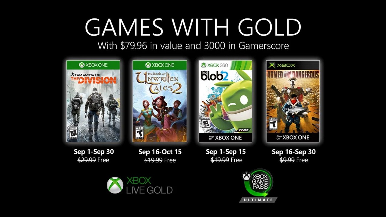 Games with Gold settembre