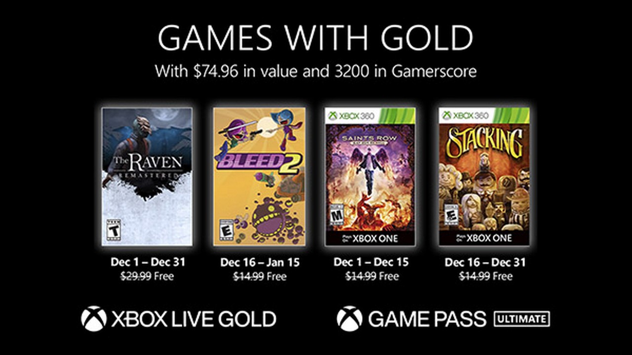 Games With Gold dicembre