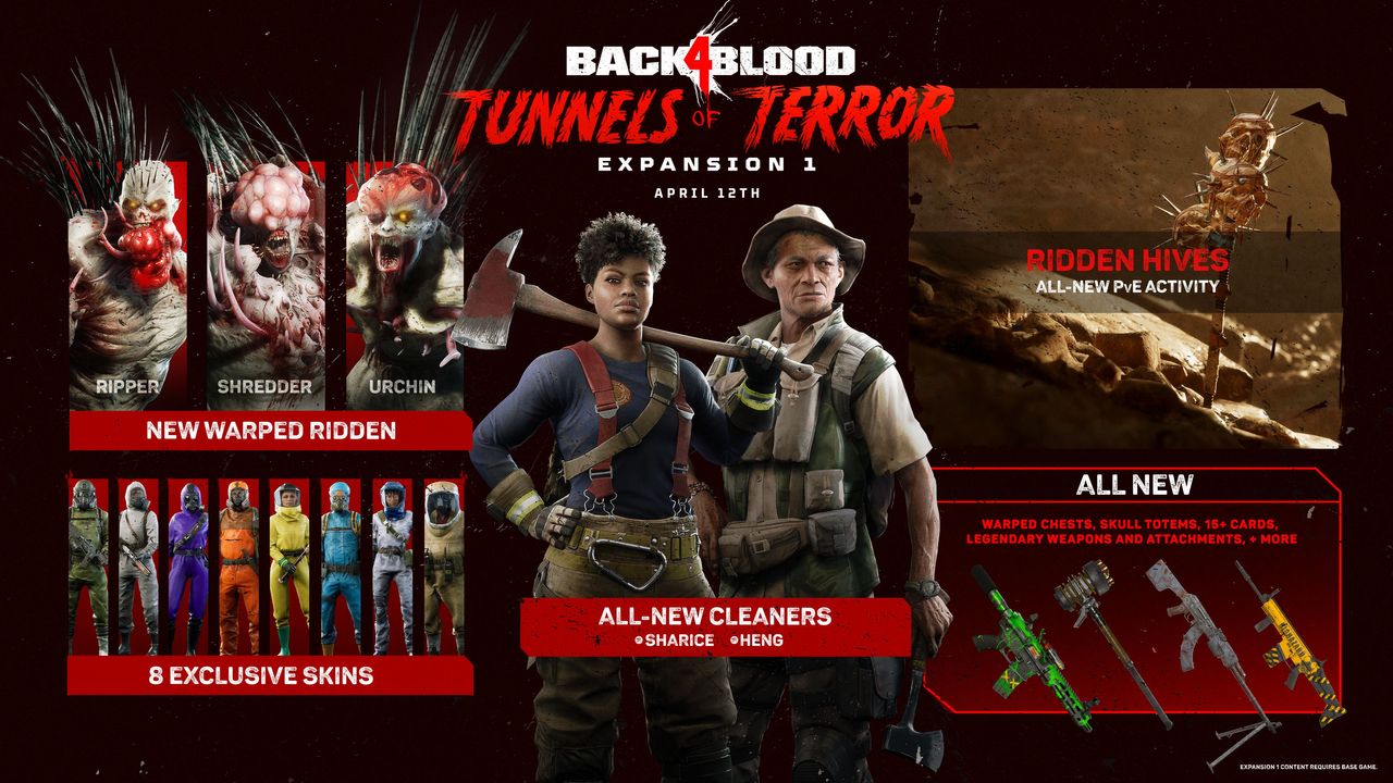 Back 4 Blood annuncio espansione Tunnels of Terror