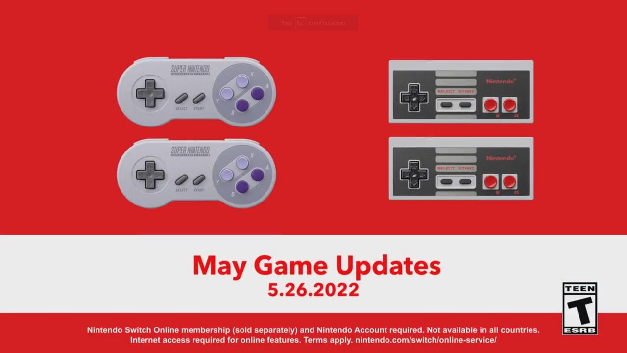 Nintendo Switch Online aggiornamento maggio