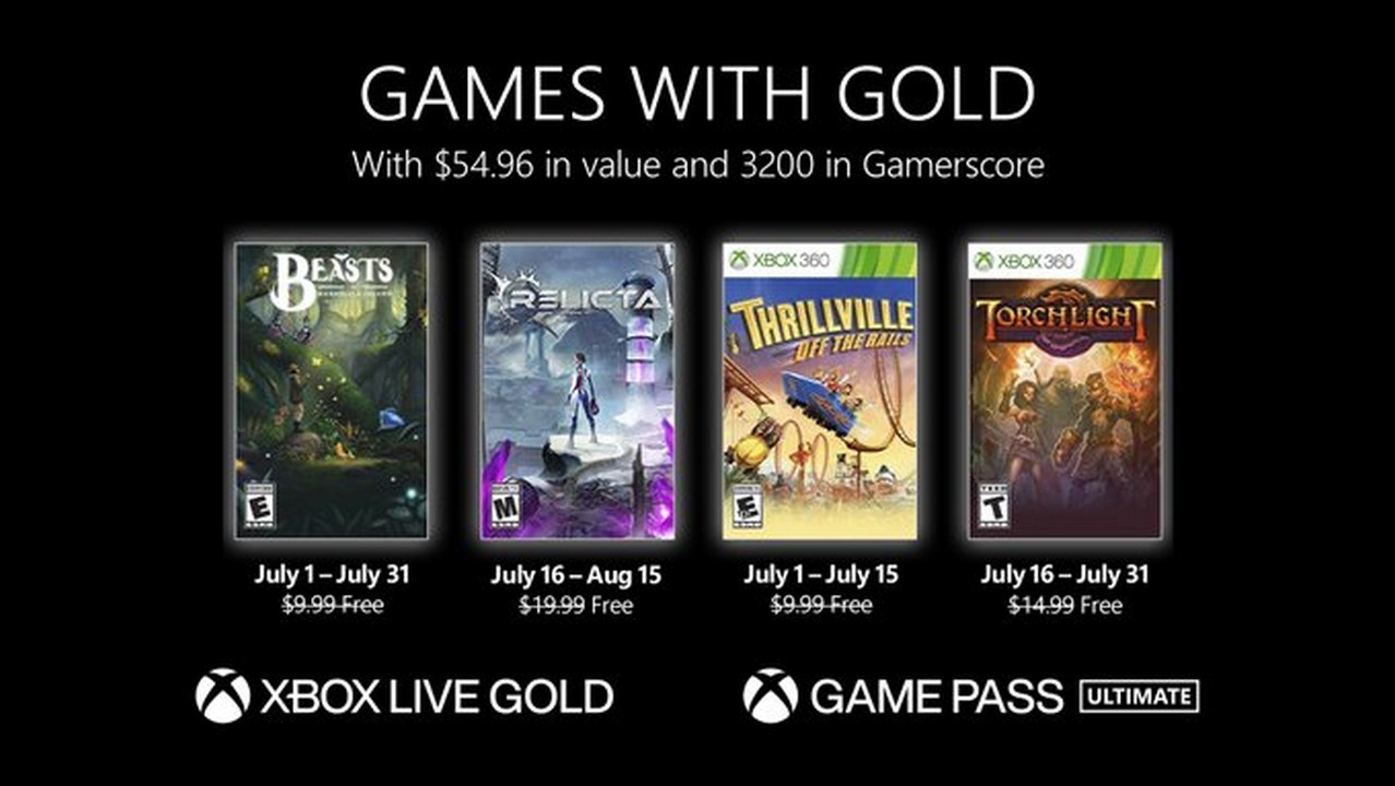 Xbox Live Gold luglio