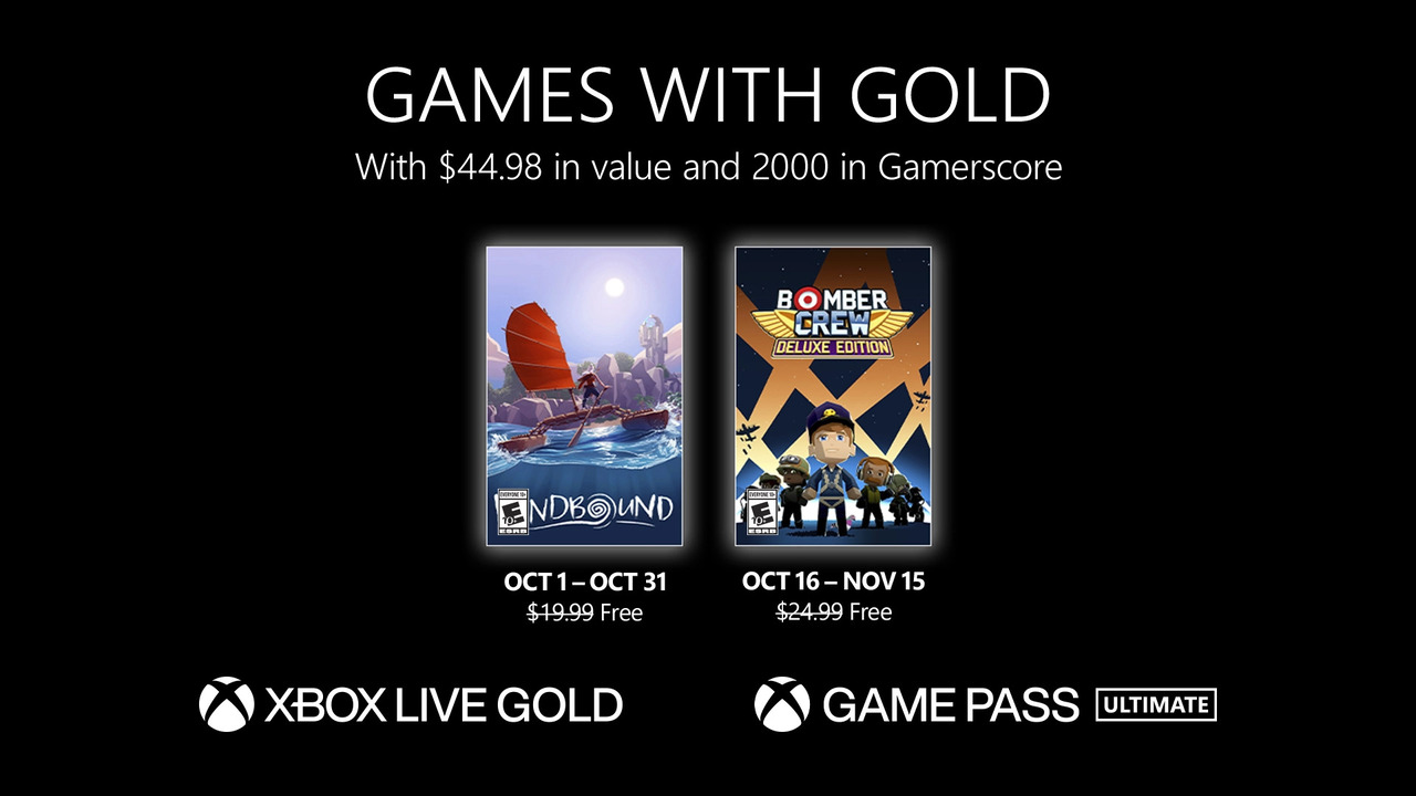 Games With Gold ottobre 2022