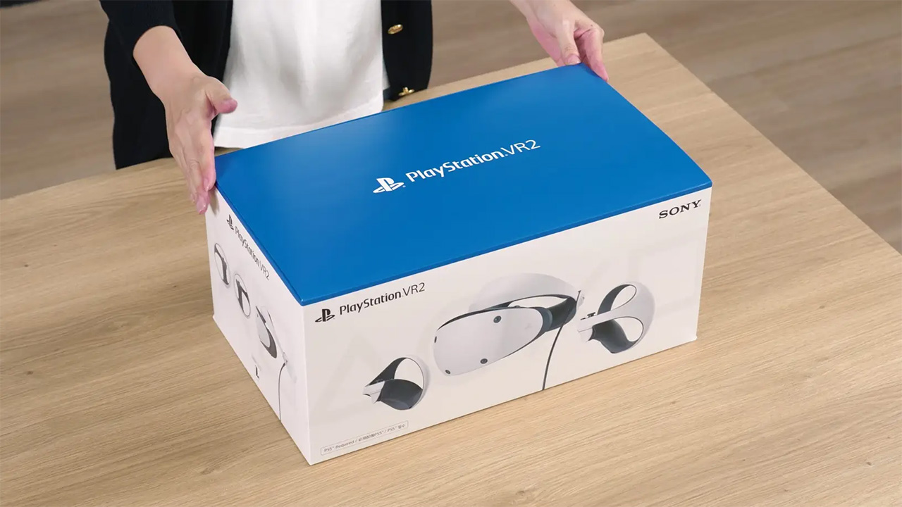 PlayStation VR2 unboxing scatola