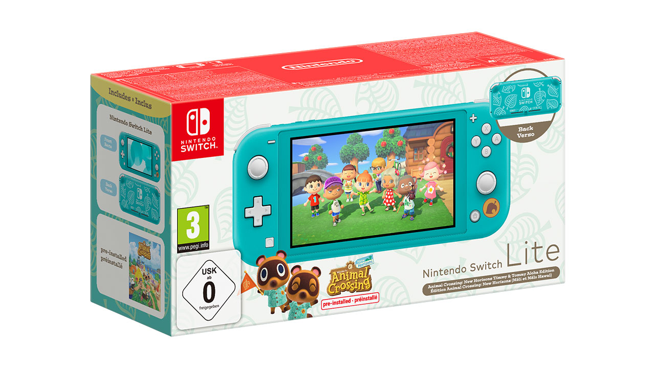 Nintendo Switch Lite Bundle Animal Crossing Turchese pack